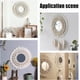 thumbnail image 3 of 2 juegos, 2 estilos: Espejo de pared colgante de macramé con flecos bohemios, mini espejo de pared, espejo decorativo redondo con flecos de macramé, 3 of 6