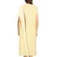 thumbnail image 2 of Dignity Pajamas Womens Open Back Nightgown-Cap Sleeve-Lace Trim-Bedridden Patient-Yellow-S, 2 of 3