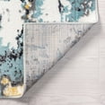 thumbnail image 6 of Contemporary 5x8 Area Rug (5'3'' x 7'3'') Abstract Blue, Gray Living Room Easy to Clean, 6 of 7