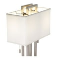 thumbnail image 4 of Possini Euro Design Modern Floor Lamp 62" Tall Brushed Nickel Openwork Rectangular Profile Off White Fabric Shade for Living Room Reading, 4 of 9