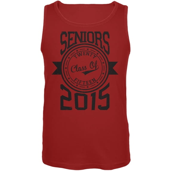 Graduation - Seniors 2015 Red Adult Tank Top - Large