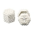 thumbnail image 5 of FENOHREFE Plush Velutum Rings Box with Exquisite Pearls Detailing Hexagonal Keepsakes Case for Engagement and Jewelry Gifts, 5 of 7