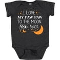 thumbnail image 3 of Inktastic I Love My Paw Paw to the Moon and Back Boys or Girls Baby Bodysuit, 3 of 5