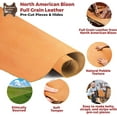 thumbnail image 3 of ELW Genuine American Leather Bison 8-9 oz 3.2-3.4mm Camel Pre-Cut 10"x10" - Full Grain Leather Bison Hide DIY Craft Projects, Bag, Chap, Motorcycle, Clothing, Jewelry, Moccasins, 3 of 8