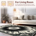 thumbnail image 2 of ODIKA 3'x5' Machine Washable Non-Slip Area Rug, Boho Sunburst Medallion With Ornate Decorative High Traffic Rug, Gray, 134897, 2 of 7