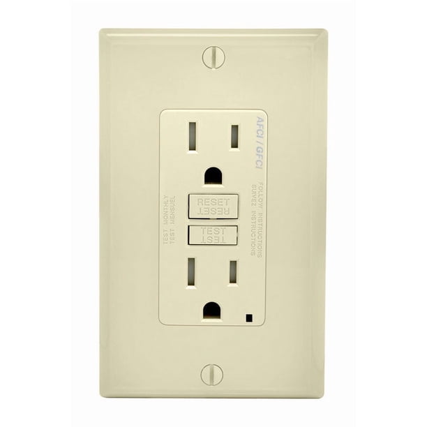 Enchufe Leviton SmartLockPro 15A 125V AFCI/GFCI de doble función
