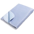 thumbnail image 2 of 2x Super Absorbent Washable Single Bed Protector Pad | Thin Reusable Incontinence Bedding Protection, Comfortable & Durable - Blue - 85cm x 90cm, 2 of 5