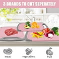 Cutting Boards for Kitchen, Plastic Chopping Board Set of 4 with Non