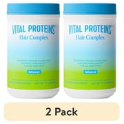 (2 pack) Vital Proteins Hair Complex Powder Vitamin Drink Mix for Women with 10,000mcg Biotin Vitamins, 11.4 oz