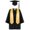 Black, variant on Hiijoy Kids Kindergarten Preschool Graduation Shawl Tassel Gown Hat Outfits, Sizes 4-6Y