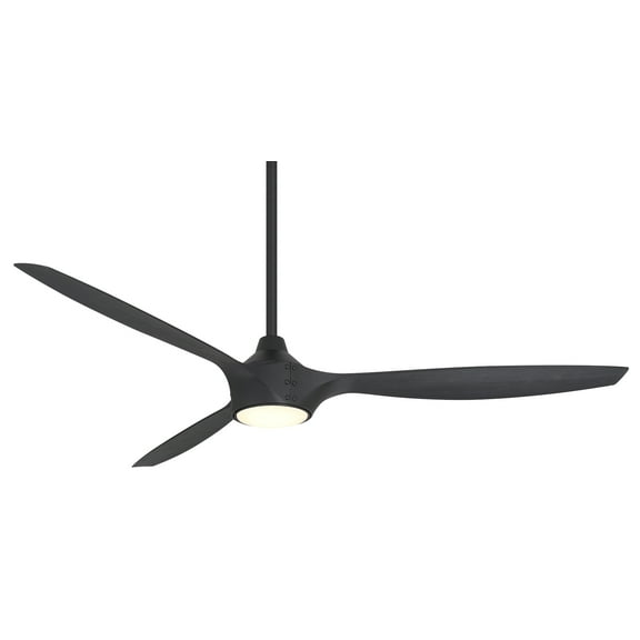 Minkaaire Pierce 65 Led Pierce 65" 3 Blade Led Ceiling Fan - Coal / Shou Sugi Ban