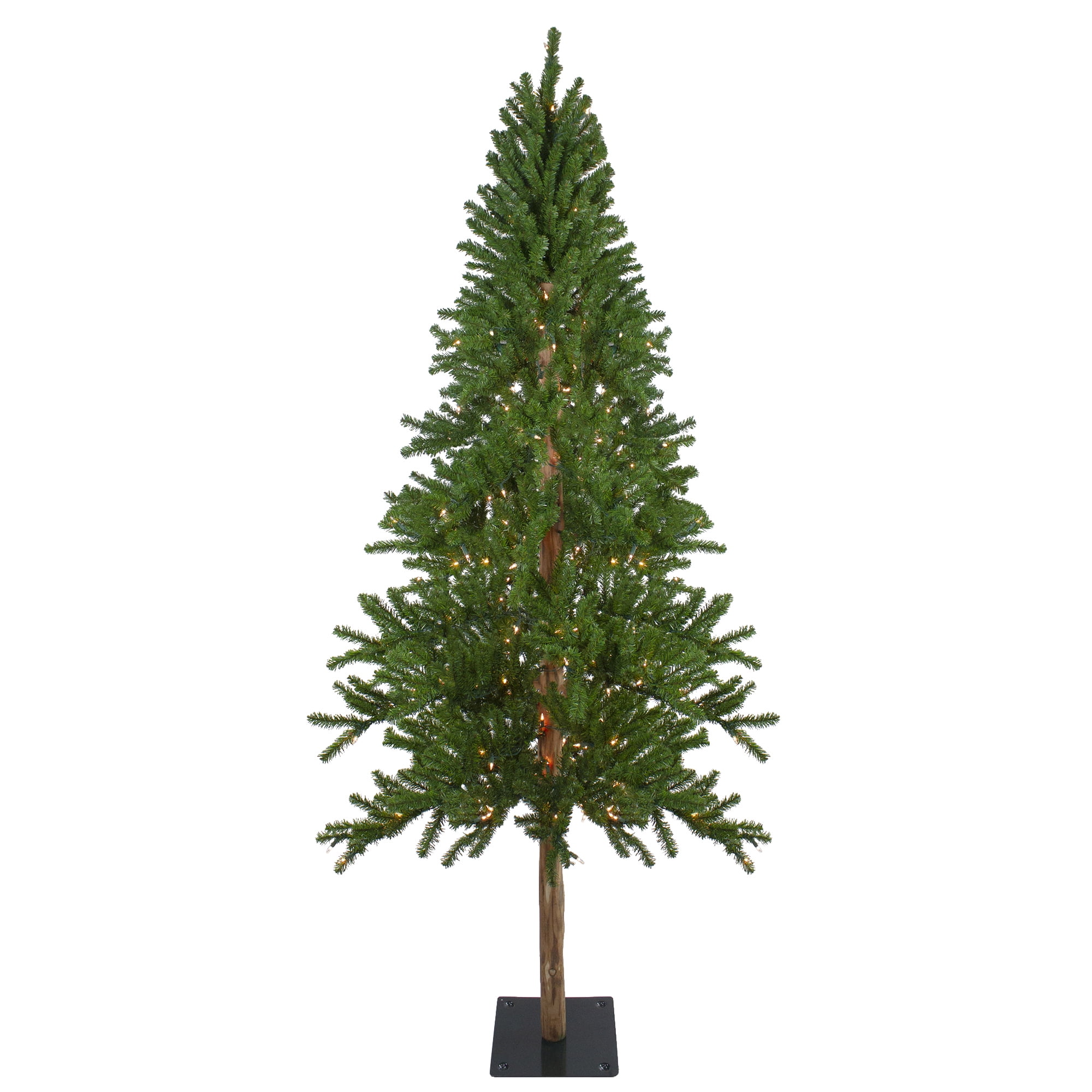7' PreLit Alpine Artificial Christmas Tree Clear Lights