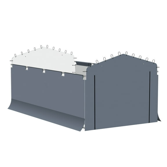 Arrow 10 x 15 x 8 ft Grey Carport Enclosure Kit