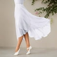 thumbnail image 2 of MIXUE Skirts For Women Summer Solid Color Sheer Elastic High Waist Elegant Maxi Skirt Beachwear,White,One Size, 2 of 4