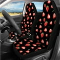 thumbnail image 2 of Jeiento Pink Strawberry 14 PCS Car Seat Cover Full Set with Steering Wheel Cover Center Console Cover Seat Belt Cover Headrest Covers Coaster Key Chain, 2 of 7