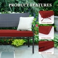thumbnail image 6 of BPS Outdoor Indoor Bench Cushion 46x18 Inch, Fade & Water-Resistant Pad, Red, 6 of 7