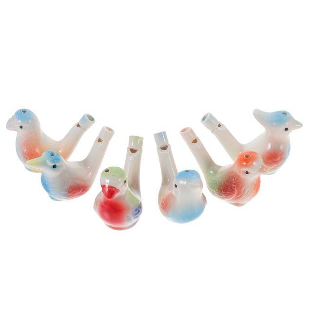 Miangastore 6pcs Kids Early Learning Toy Funny Bird Toys Ceramic Playthings Bird Whistles
