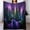Forest-3, variant on Enchanted Forest Throw Blanket Fantasy Forest Purple Waterfall Pattern Soft Lightweight Warm Plush Blankets for Sofa Bedroom 60"x80"