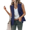 thumbnail image 5 of zttd womens vest coat casual blazers open front sleeveless work office jackets blazers, 5 of 6