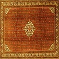 thumbnail image 1 of Ahgly Company Indoor Square Persian Yellow Traditional Area Rugs, 7' Square, 1 of 4