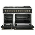 thumbnail image 2 of Galiano 48-inch Dual Fuel Range Black  Antique Brass Design with 8 Sealed Burners 107,000 BTU, 6.58 cu. ft. double ovens  Griddle, 2 of 5
