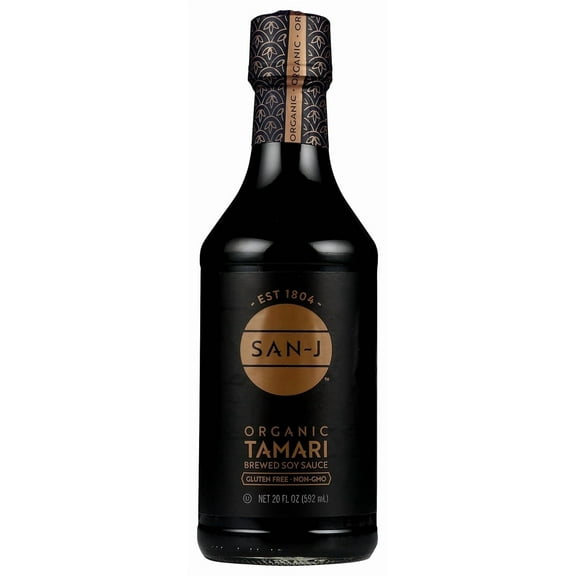 San-J Organic Gluten Free Soy Sauce Tamari -- 20 fl oz Pack of 4