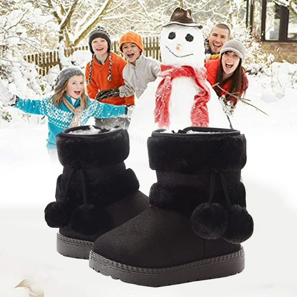 Mikewe 1 Pair Baby Boys Girls Snow Boots Premium Button Non Slip Soft Sole Toddler First Walker Winter Warm Crib Shoes Other 24 Size