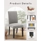 thumbnail image 5 of Set of 2 gris nailhead fabric forrado dining sillas con heavy-duty wood legs para dining rooms, 5 of 8