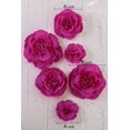 thumbnail image 2 of Letjolt Roseo Flor De Papel 6 Piezas Decoraciones De Fiesta De Color Rosa Intenso Para Fondo De Cumpleaños Fiesta De Boda Fiesta De Bebé Despedida De Soltera Pared De Guardería, 2 of 4