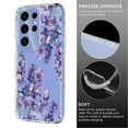 thumbnail image 5 of Compatible with Samsung Galaxy S25 Ultra Case Clear with Flower Design, Cute Soft Silicone TPU Floral Aesthetic Women Girls Transparent Protective Shockproof Anti-Scratch Anti-Yellow Phone Cover, E, 5 of 7
