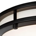 thumbnail image 4 of Flaxmere 11.8 in. Matte Black LED Flush Mount Ceiling Light with Frosted White Glass Shade, 4 of 8