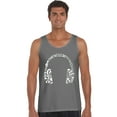 thumbnail image 1 of LA Pop Art Men's Word Art Tank Top - Music Note Headphones, 1 of 2