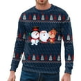 thumbnail image 1 of OJinShaWanO Chandail à Capuche pour Hommes Automne et Hiver Décontracté Imprimé de Noël Col Rond, 1 of 4