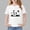White, variant on WQNVRNR Girls Rabbit Print T-Shirt- Cute Short Sleeve Summer Cotton Crew Neck Pullover Top Pink Size 12
