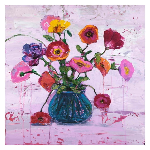 Modern Canvas Wall Art 40" Muse Painting Print on Wrapped Canvas - Large Home Decor