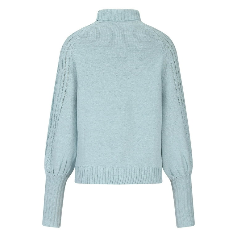 Fanxing Fall Turtleneck Sweaters for Women Oversized Chunky Cable