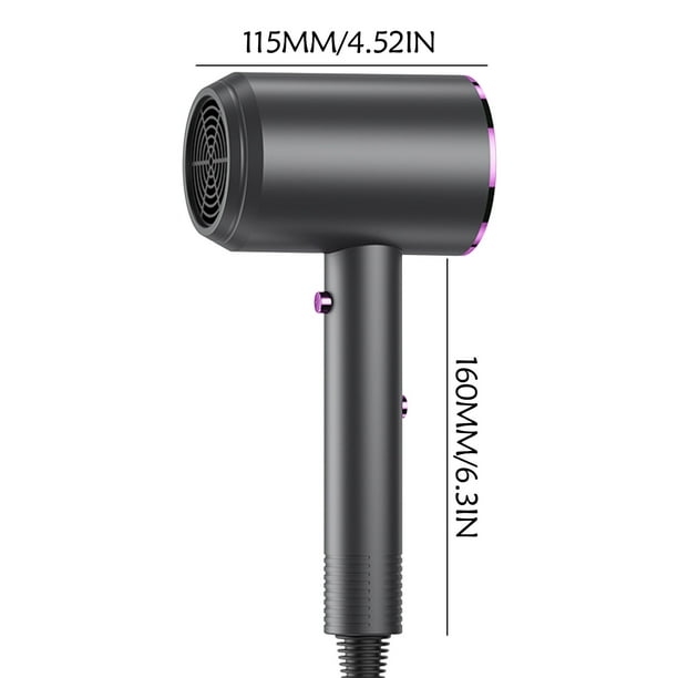Secador de pelo con degradado de luz azul para el cuidado del cabello, secador de pelo doméstico de temperatura constante, secador de pelo frío y caliente, secador de pelo silencioso.