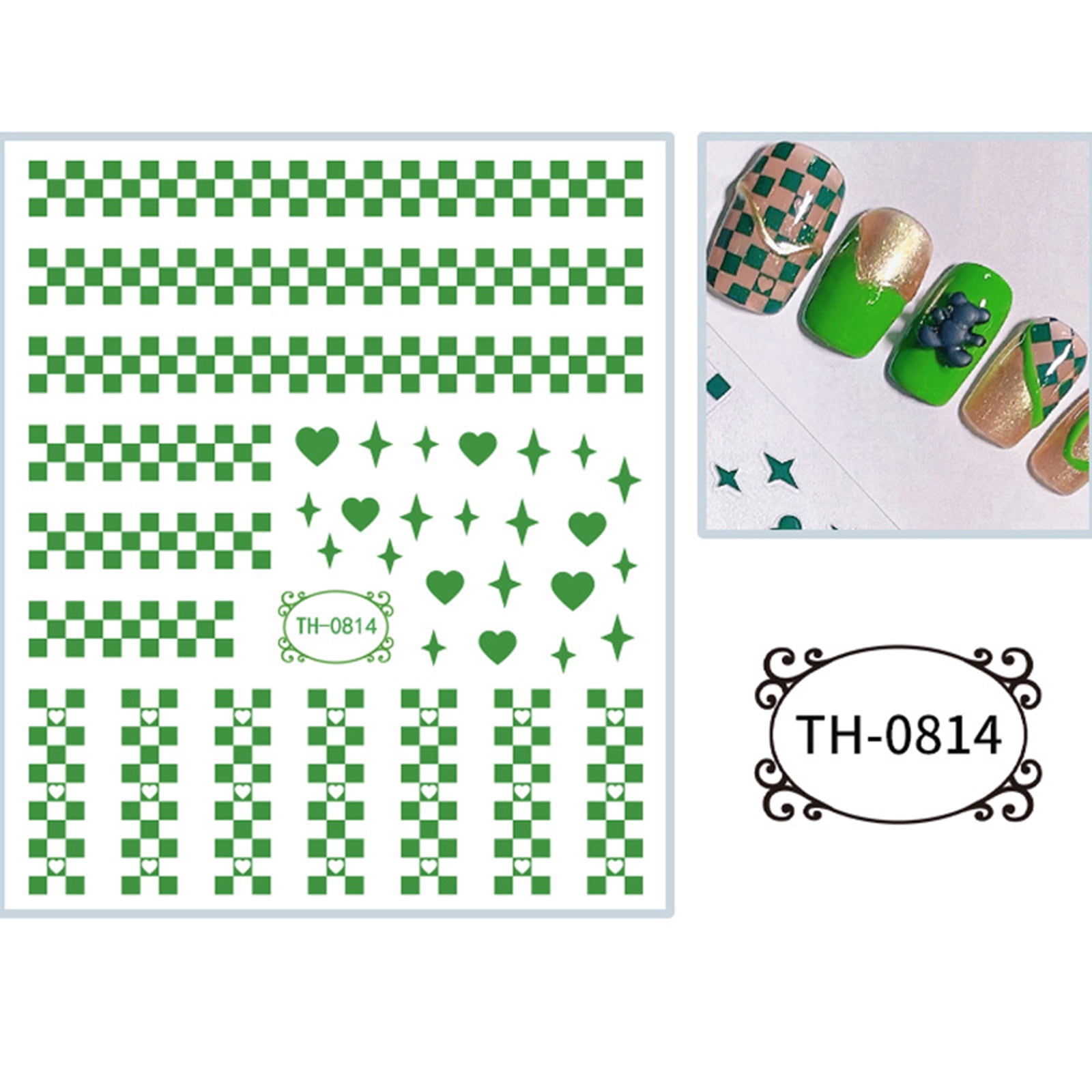 Whigetiy Checkerboard Chess Mesh Stickers SelfAdhesive Square Heart