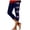 Z29-Dark Blue, variant on Women’s American Flag Print Capri Leggings, Patriotic Independence Day Yoga Pants, High Waisted 4th of July Workout 250 Anniversary USA Tights