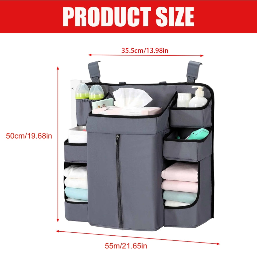 Zeiwohndc Hanging Nursery Storage Organizers with Adjustable Straps C Clips for Baby Essential