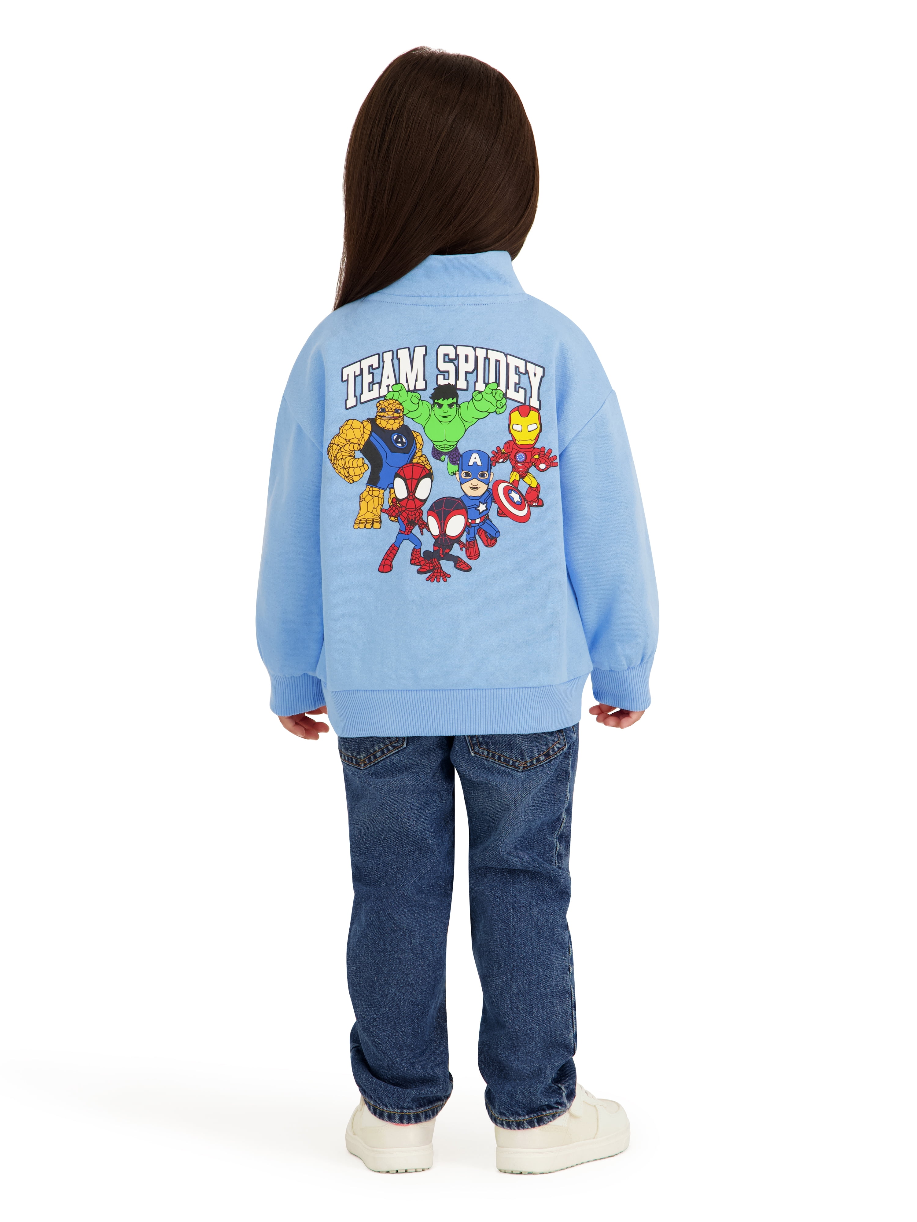 Spidey and Friends Toddler Girl Quarter Snap Pullover, Sizes 12 Months-5T