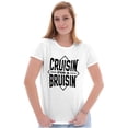 thumbnail image 3 of Cruisin For a Bruisin Fight Rebel Punk Womens Slim Fit Graphic Tee Brisco Brands S, 3 of 5