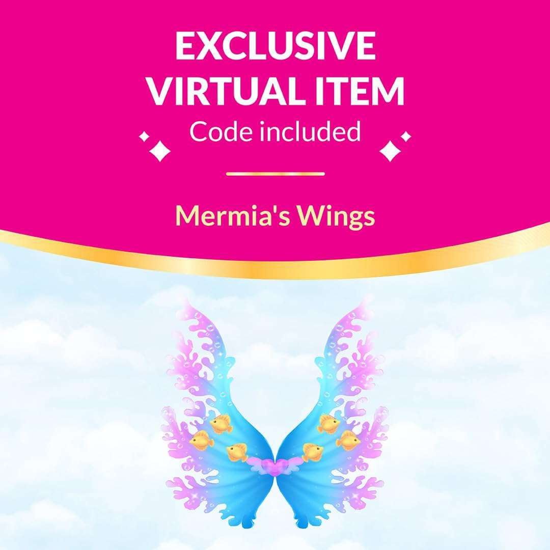 Royale High 9” Fashion Doll - Mermia The Water Fairy, Wave 1, Series 1 - Fairy Journal, Comb, and Virtual Item Code Included - Ages 5+