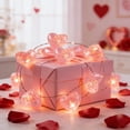 thumbnail image 4 of Creatine Valentines Day Lights 10FT 30LEDS Heart Lights Battery Operated Red White Heart String Lights With Timer Heart Hairy Lights Valentines For Home Indoor, 4 of 4