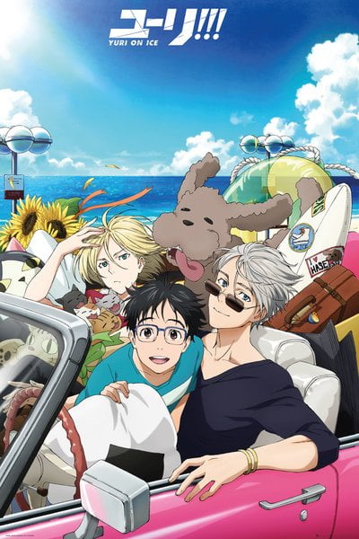 Yuri On Ice - Manga / Anime TV Show Poster / Print (The Cast In Car