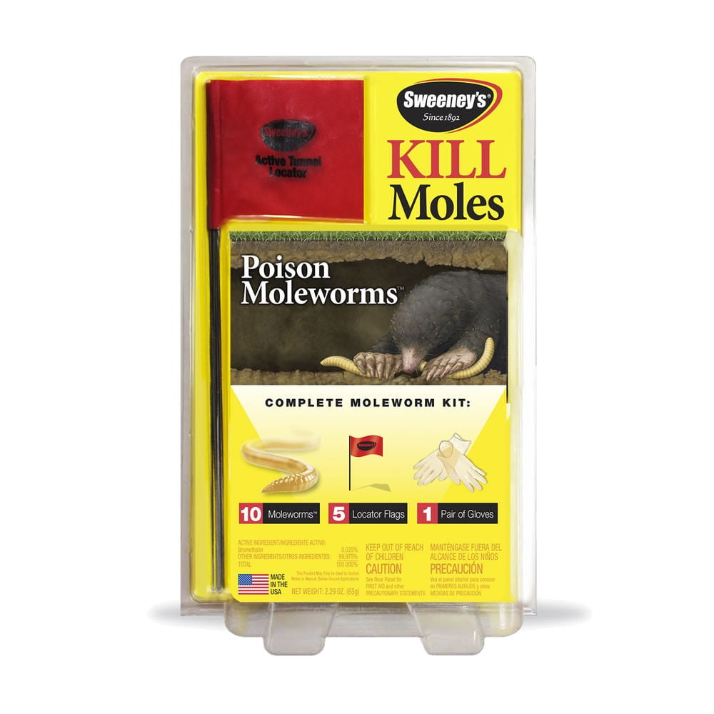 TOMCAT Mole Killer 10 WORMS Earthworm Shaped Bait Pest Rodent Control Scotts 