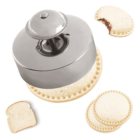 Crustless sandwich cutter, sandwich sealer and Cutter, Food-Grade 304 Stainless Steel 3.5inch Sandwich Maker, Peanut Butter and Jelly Sandwiches Tool, Uncrustables sandwich cutters for kids
