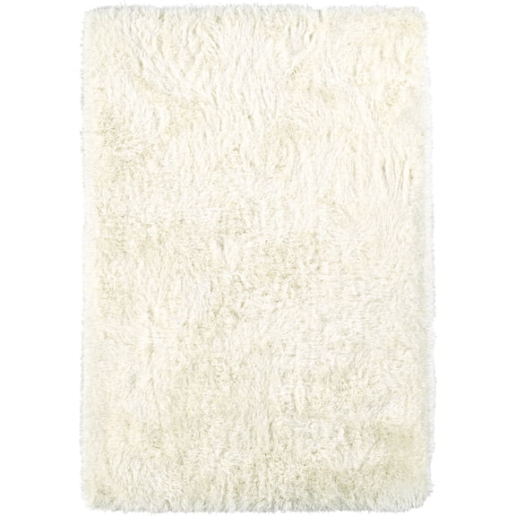 Berkley Bold Area Rug IA100 Ivory Fluffy Shag 8' x 10' Rectangle