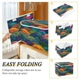 thumbnail image 2 of Yayeee Collapsible Cube Storage Bin with Lid Fabric Closet Decorative Basket with Handles, Colorful Waves Pattern, 2 of 7