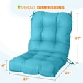 thumbnail image 4 of EAGLE PEAK Tufted Outdoor/Indoor Seat/Back Chair Cushion, Set of 2, 42'' x 21'', Blue, 4 of 10